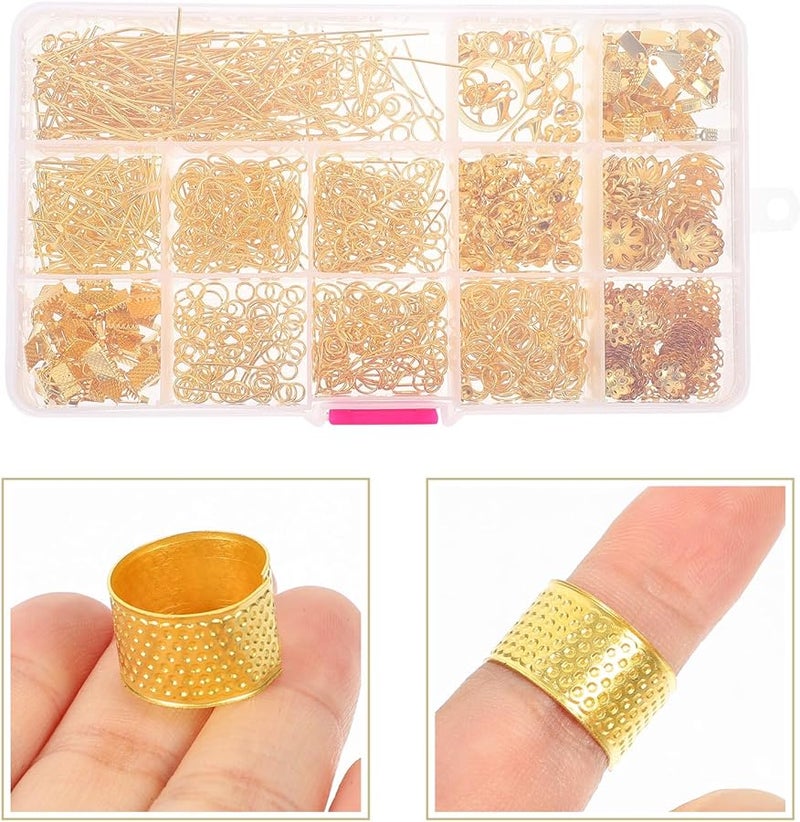 GALPADA Gold Jewelry Making Kit with DIY Earring Hooks and Beading Tools for Adults - Image 3